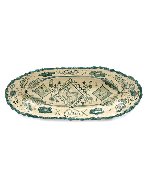 Decorative Platter (Deer & Acorns)