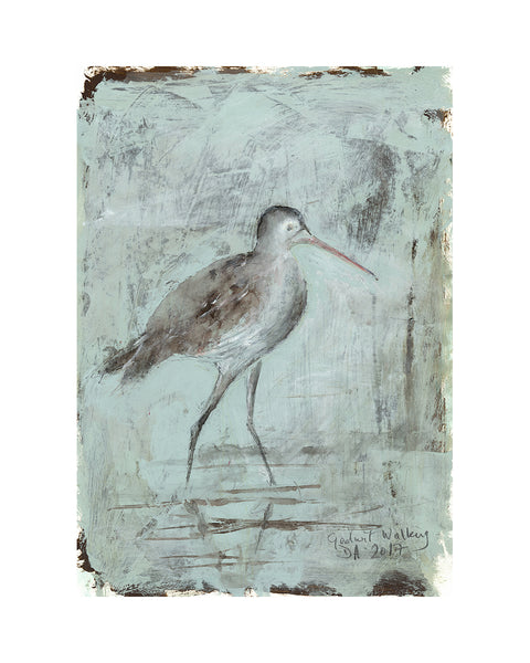 Godwit Walking (Original Framed Painting)