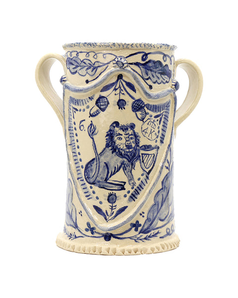 Tall Vase with Handles (Heraldic Lion)