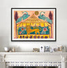 Lion & Peacock Tent (Print)