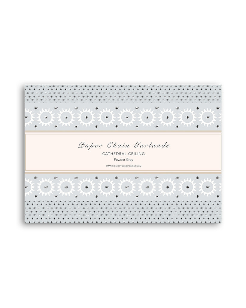 Paper Chain Garland Kit: Cathedral Ceiling (Powder Grey)
