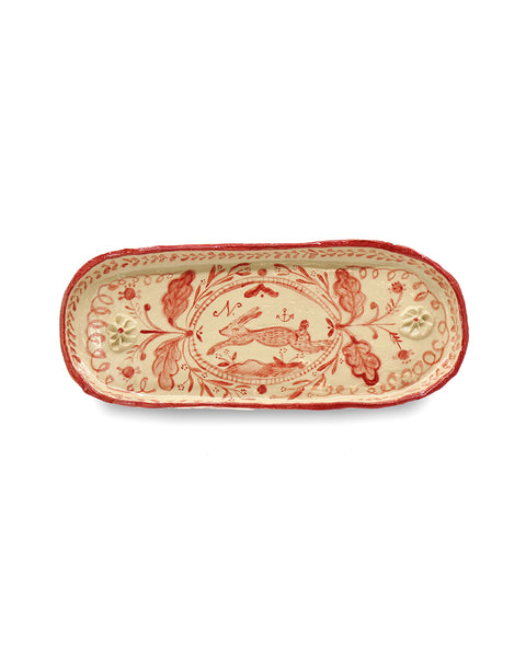 Small Decorative Tray (Red Rabbit)