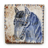 Tapestry Horse Head Blue (Handmade Tile)
