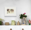 Wild Geranium, Clover & Cranesbill (Original Framed Painting)