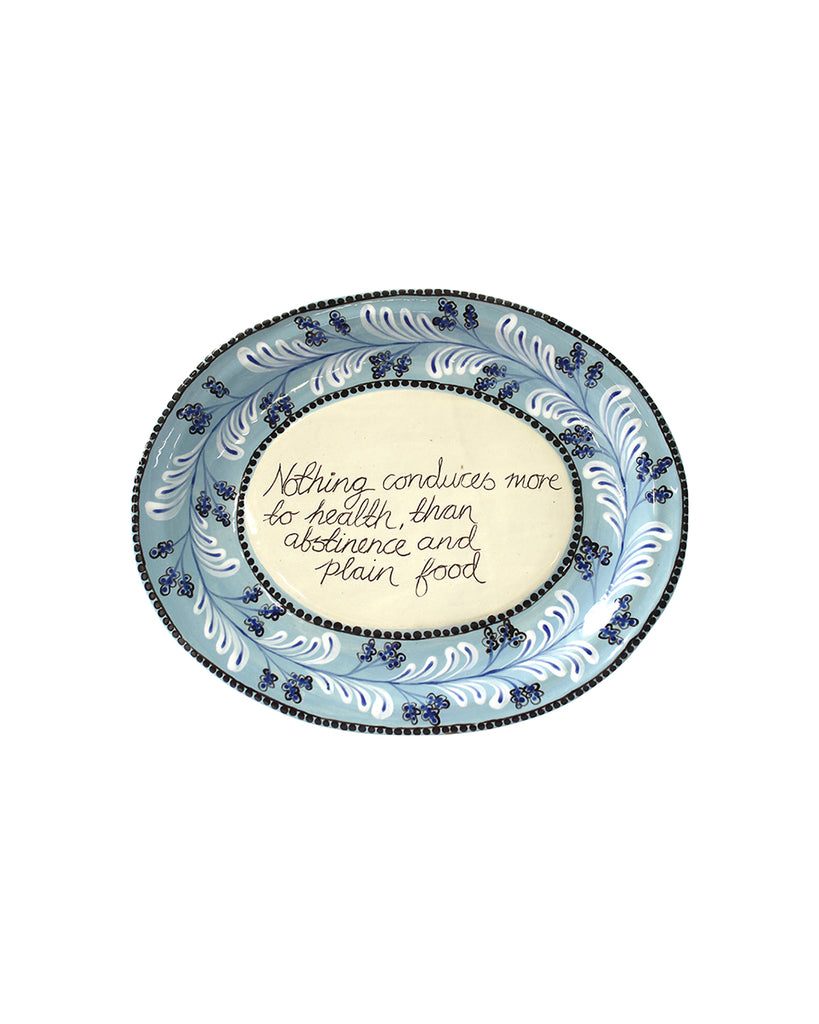 Abstinence and Plain Food (Oval Plate)