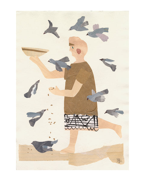 Cinderella feeding the Birds (Limited Edition Print)