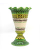 Pedestal Vase (Spring Green Frilled Top)