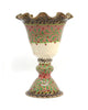 Pedestal Vase (Green Garland Frilled Top)