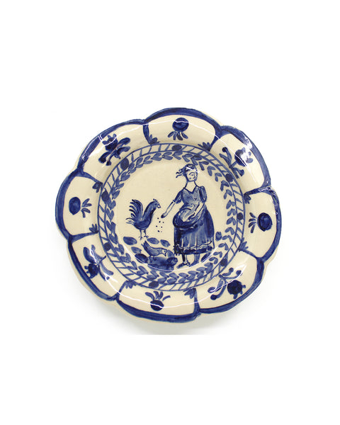 Lady with Chicken (Plate)