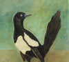 Original Painted Panel - Pair of Magpies