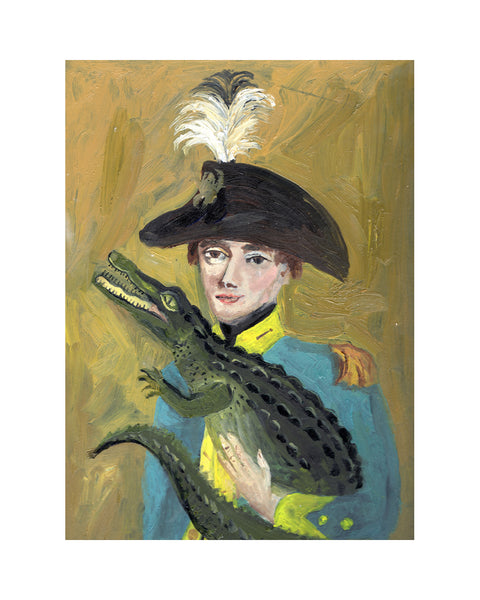 Marquis de Lafayette & Alligator (Print)