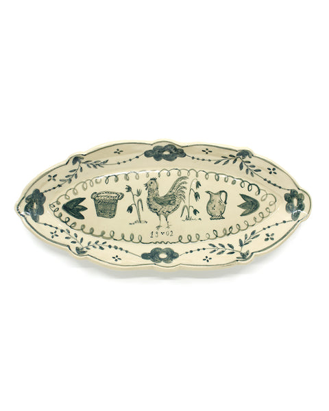 Rooster (Oval Platter)