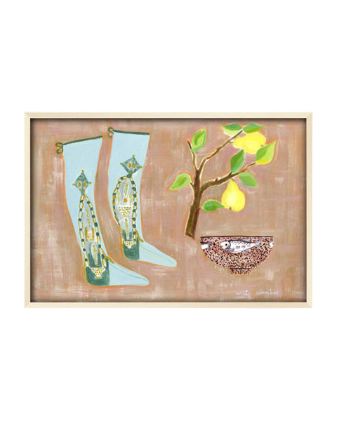 Spanish Stockings and Bowl (Original Framed Oil Painting)