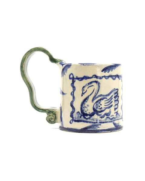 Swan and Feathers Cup (Green)