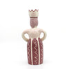 The Queen Candle Holder (Dusky Pink Stripe)