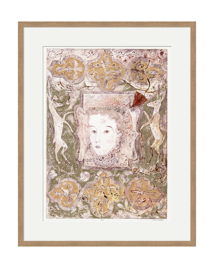 Bess of Hardwick Hall (Gilded) (Original Framed Collagraph)