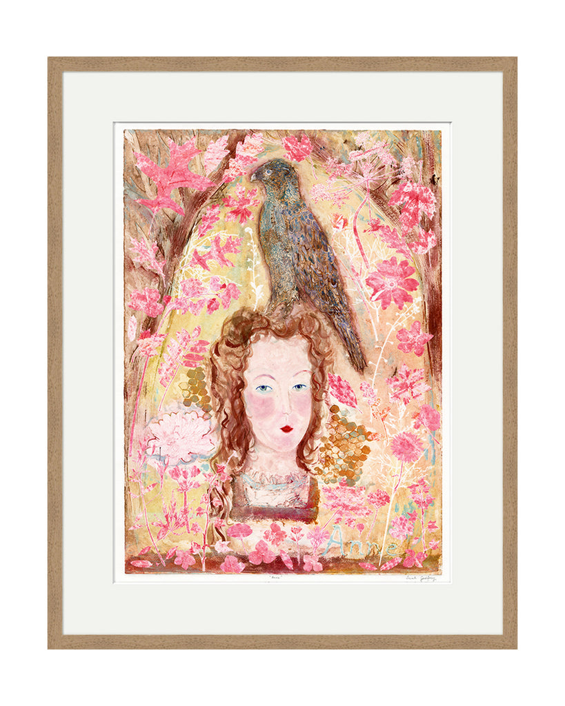 Anne Hathaway (Plaster Pink) (Original Framed Collagraph)