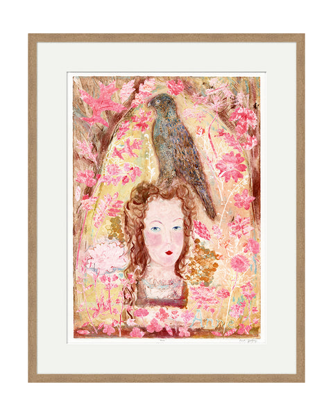 Anne Hathaway (Plaster Pink) (Original Framed Collagraph)