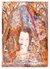 Anne Hathaway (Rust) (Original Framed Collagraph)