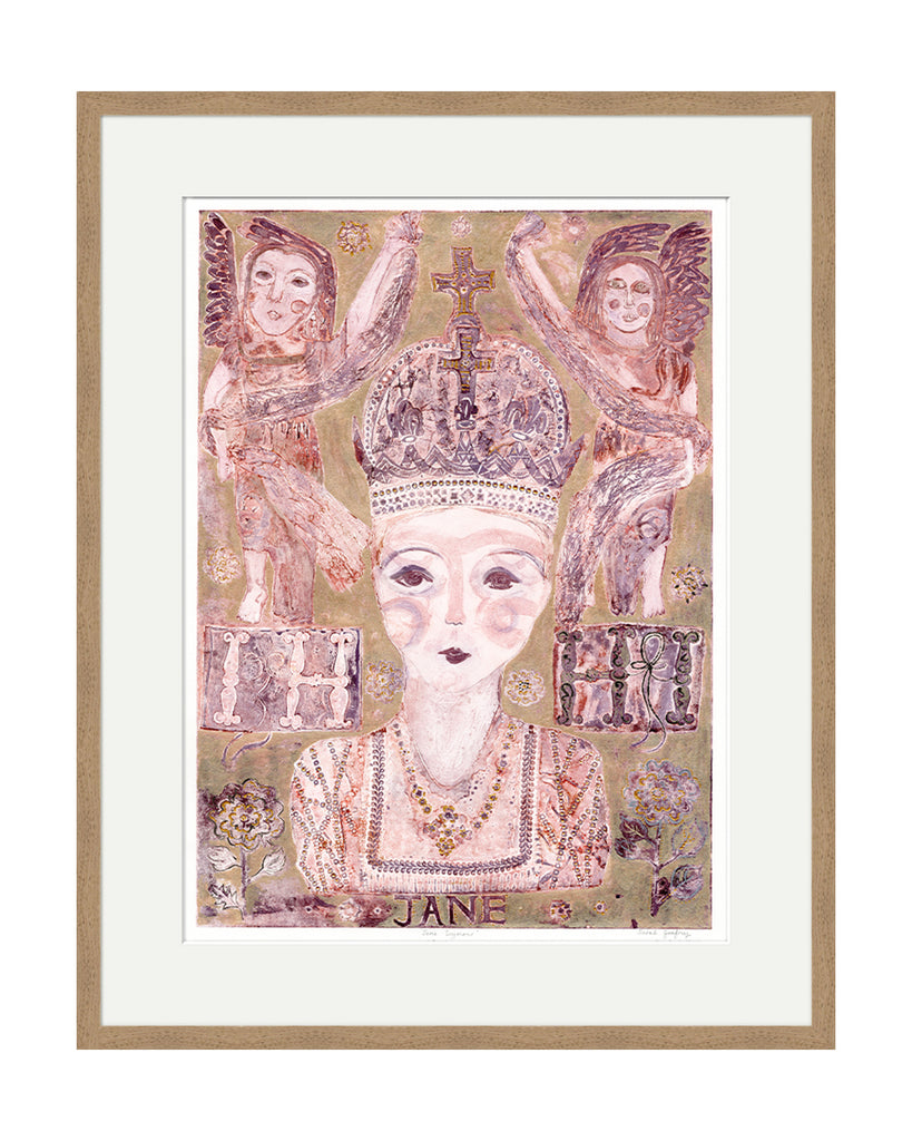 Jane Seymour (Gilded I) (Original Framed Collagraph)