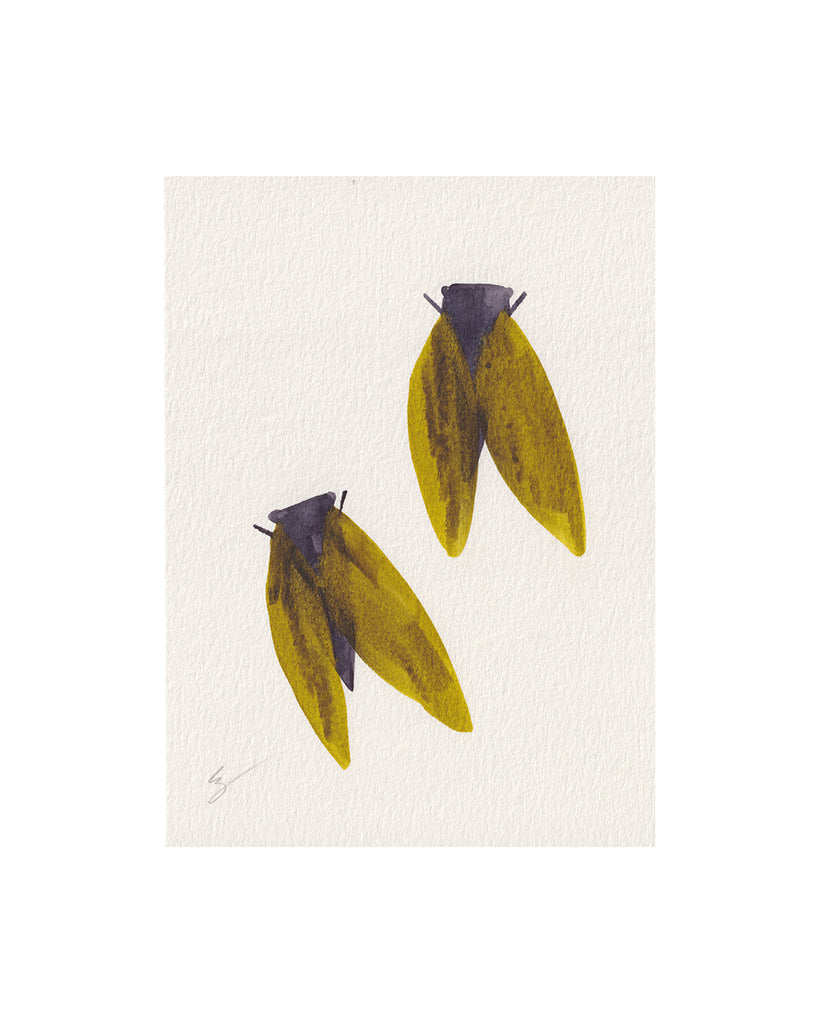 Island Cicadas I (Original Framed Watercolour)