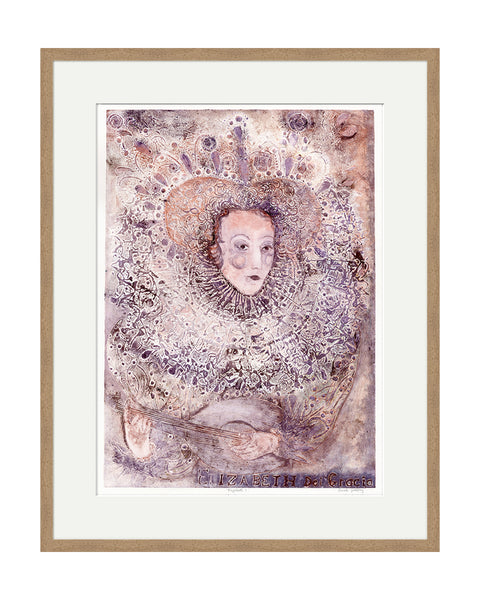 Elizabeth I (Plaster) (Original Framed Collagraph)