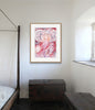 Elizabeth I Rainbow & Serpent (Plaster Pink) (Original Framed Collagraph)