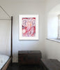 Elizabeth I Rainbow & Serpent (Plaster Pink) (Original Framed Collagraph)