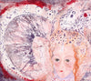 Elizabeth I Rainbow & Serpent (Plaster Pink) (Original Framed Collagraph)