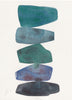 Blue Stone Stack VII (Original Framed Watercolour)