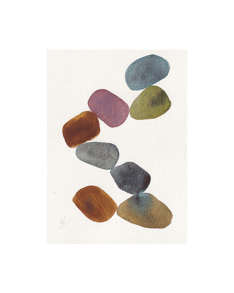 Pebble Path I (Original Framed Watercolour)