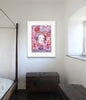 Maria Sibylla Merian (Tapestry Red) (Original Framed Collagraph)