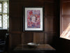 Maria Sibylla Merian (Tapestry Red) (Original Framed Collagraph)