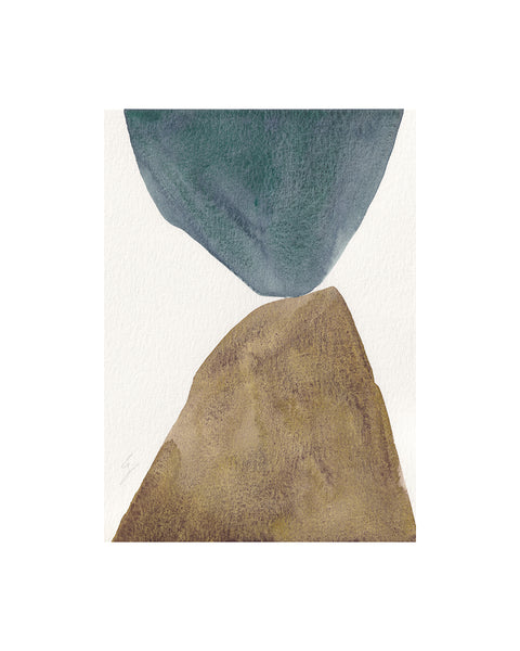 Balancing Stones II (Original Framed Watercolour)