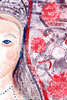 Anne Boleyn with Ship (Indigo Red) (Original Framed Collagraph)