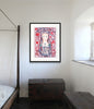 Anne Boleyn with Ship (Indigo Red) (Original Framed Collagraph)