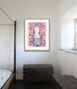 Anne Boleyn with Ship (Indigo Red) (Original Framed Collagraph)