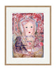 Katherine of Aragon & Monkey (Tapestry Red) (Original Framed Collagraph)