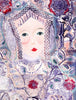 Katherine of Aragon & Monkey (Indigo) (Original Framed Collagraph)