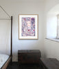 Katherine of Aragon & Monkey (Indigo) (Original Framed Collagraph)
