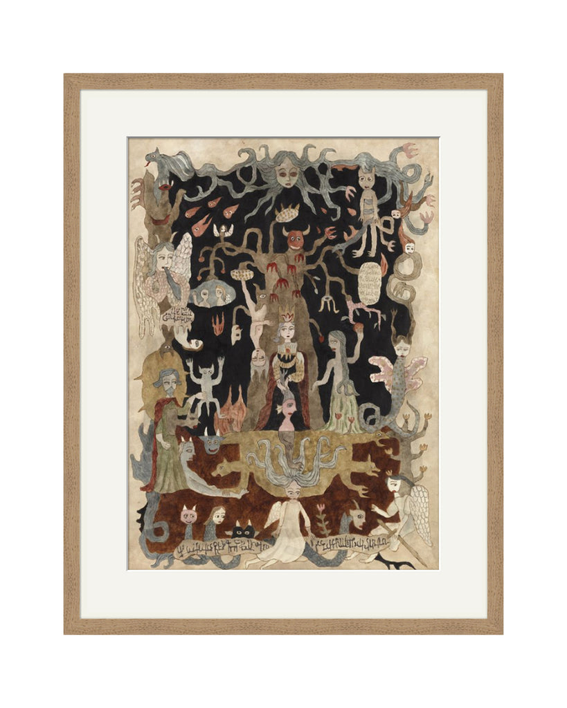 Bulbous Human (Original Framed Painting)