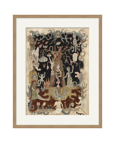 Bulbous Human (Original Framed Painting)