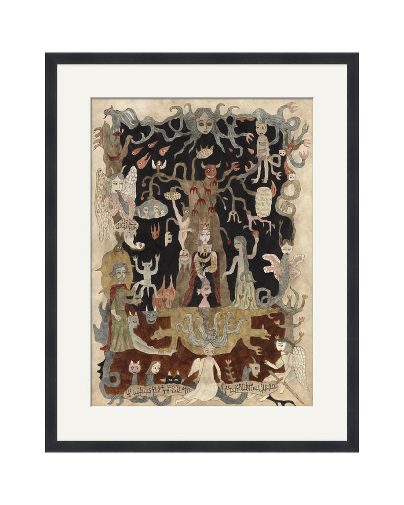 Bulbous Human (Original Framed Painting)