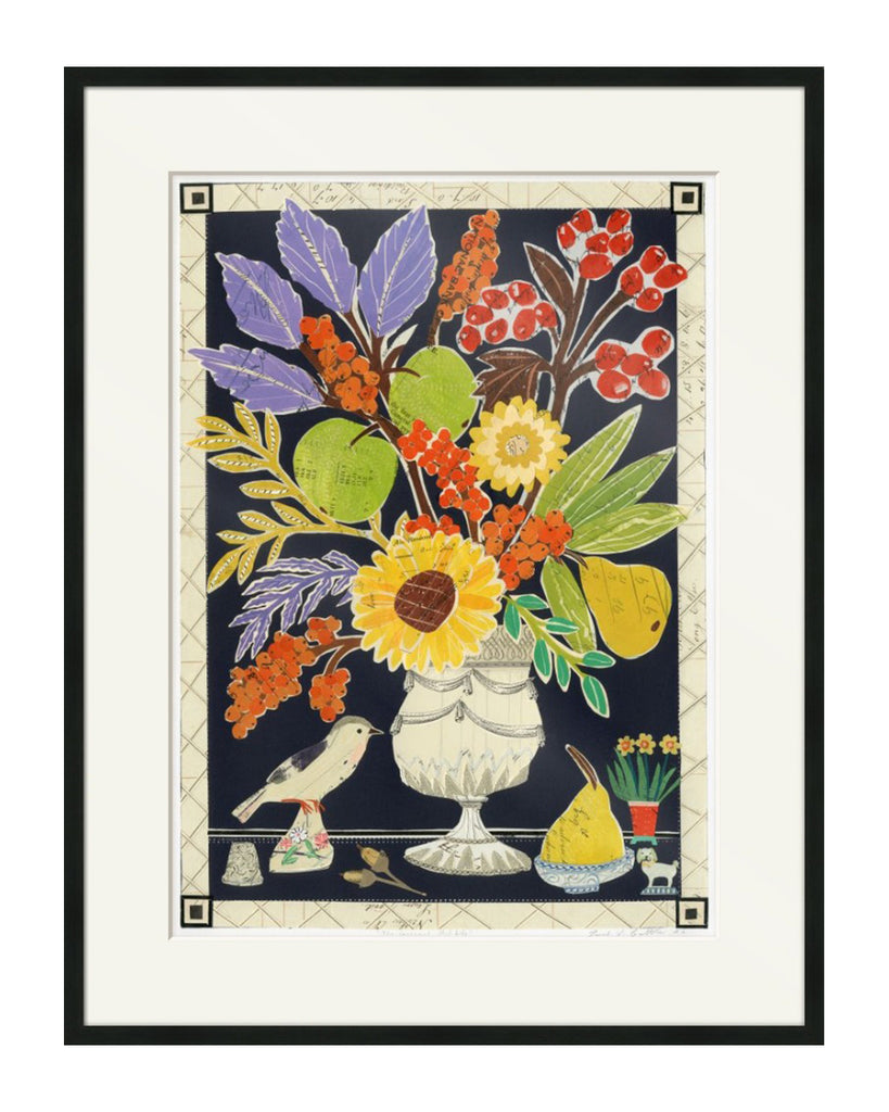 The Seasonal Still Life (Original Collage Framed)