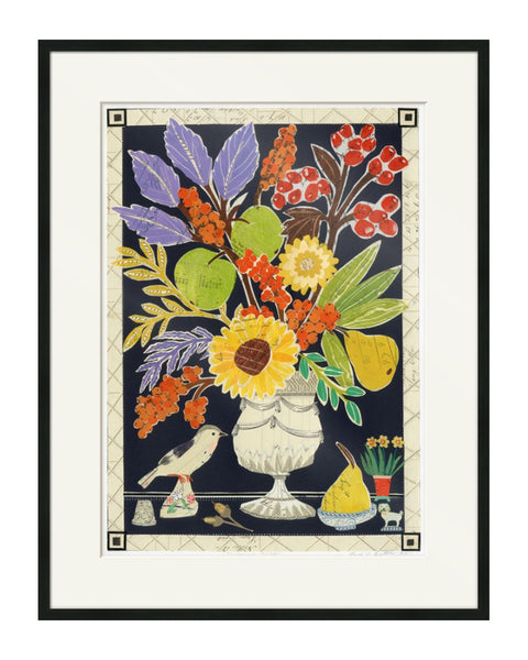The Seasonal Still Life (Original Collage Framed)