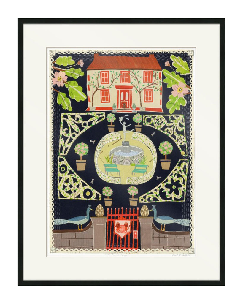 The Formal Garden (Original Collage Framed)