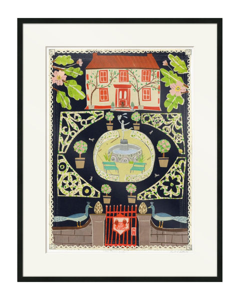 The Formal Garden (Original Collage Framed)