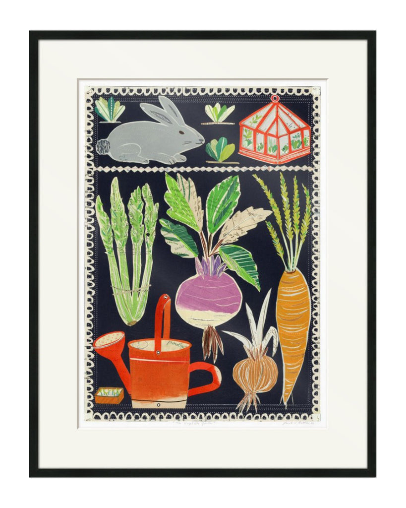 The Vegetable Garden (Original Collage Framed)