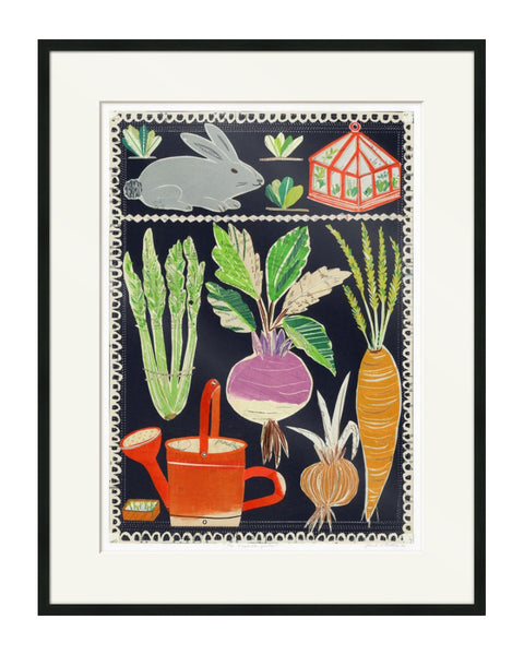 The Vegetable Garden (Original Collage Framed)