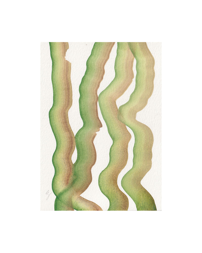 Seaweed Ribbons III (Original Framed Watercolour)